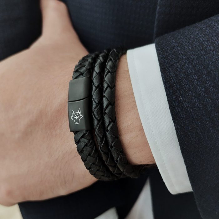 20221016_130548 Skórzana bransoletka męska Alfa No.1