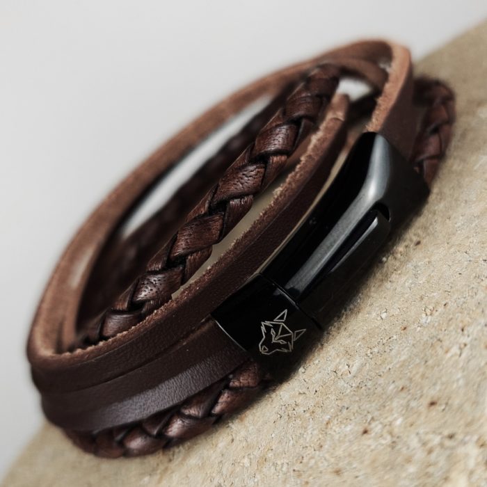 Skórzana bransoletka męska Alfa No.6