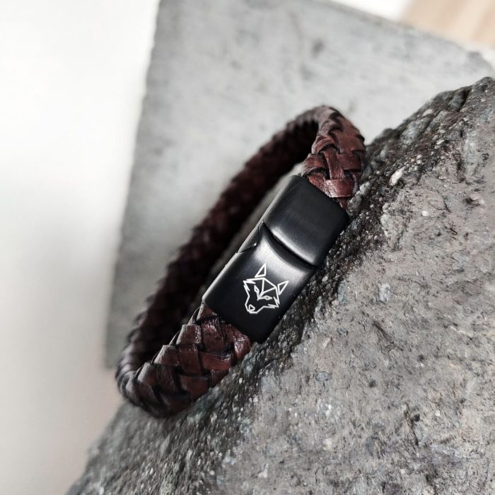 Skórzana bransoletka męska Alfa No.2