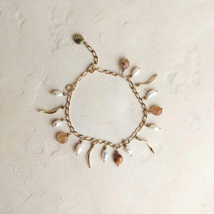 Złota bransoletka damska Medusa